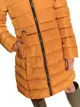 Pikowana kurtka z futerkiem przy kapturze