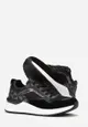 Czarne Sneakersy Sznurowane z Brokatem Gaolar