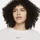 Damska bluza z dzianiny o kroju oversize Nike Sportswear Collection Essentials (duże rozmiary) - Szary