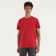 Gładka koszulka regular fit Basic czerwona - Czerwony