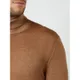 OLYMP Level Five Sweter z wywijanym kołnierzem o kroju body fit z żywej wełny