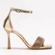 Złote damskie sandały na szpilce Enedi - Obuwie - Złoty