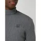 SIK SILK Sweter z wywijanym kołnierzem z logo