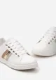 Biało-Beżowe Sneakersy z Ozdobnymi Wstawkami Klordiana