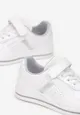 Białe Buty Sportowe z Imitacji Skóry Zapinane na Rzep Omari