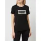 Pepe Jeans T-shirt z metalicznym nadrukiem z logo model ‘Zarina’