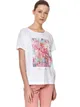 T-shirt damski z nadrukiem w kwiaty