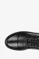 Czarne botki na platformie sznurowane polska skóra casu 0640