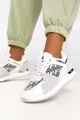 Białe sneakersy na platformie buty sportowe sznurowane Casu 7-K2138C