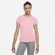 Damska koszulka z krótkim rękawem o dopasowanym kroju Nike Dri-FIT One - Różowy
