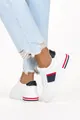 Białe sneakersy na platformie damskie buty sportowe sznurowane casu j2135-2