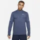 Męska bluza do biegania z zamkiem 1/2 Nike Dri-FIT - Niebieski