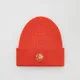 Prążkowana czapka z wiskozą - Pomarańczowy