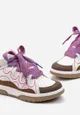 Różowe Sneakersy Ozdobione Brokatem z Oryginalnym Sznurowaniem Patricie