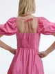 Bawełniana sukienka z falbanami - Różowy