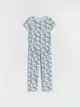 Piżama składająca się z koszulki i spodni, uszyta z bawełny. - jasnoniebieski