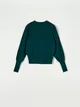 Klasyczny sweter uszyty z miękkiej w dotyku dzianiny. - zielony