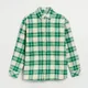 Flanelowa koszula w kratę zielona - Khaki