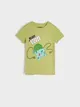 Wygodna, bawełniana koszulka z nadrukiem Bulbasaura. - zielony