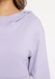 Jasnofioletowy 2-częściowy Komplet Dresowy z Bluzą i Spodniami Apidra