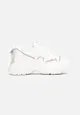 Białe Sneakersy z Dekoracyjnym Sznurkiem z Cyrkoniami Katalynne