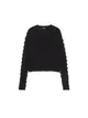 Czarny sweter o ozdobnej fakturze