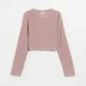 Krótki sweter różowy - Fioletowy