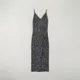 Sukienka midi z rozcięciem - Wielobarwny