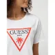 Guess T-shirt o krótkim kroju z nadrukiem z logo