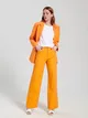 Jeansy wide leg high waist - Pomarańczowy