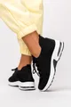 Czarne sneakersy damskie buty sportowe sznurowane casu 40-3-22-b