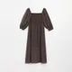 Sukienka midi z bufiastym rękawem - Wielobarwny