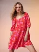 Sukienka mini w kwiaty - Wielobarwny
