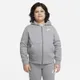Bluza z kapturem i zamkiem na całej długości dla dużych dzieci (chłopców) Nike Sportswear Club Fleece (o wydłużonym rozmiarze) - Szary