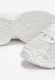 Białe Sneakersy Metaliczne na Grubej Podeszwie Euphera