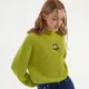 Luźny sweter z motywem grzybka Growth zielony - Zielony
