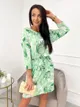 Zielona Sukienka w Roślinny Wzór