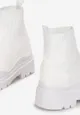 Białe Botki z Elastyczną Cholewką Ganeon