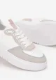 Biało-Różowe Sneakersy na Grubej Podeszwie Zudomai