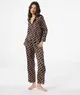 Jenet Pantalon De Pyjama Satiné Imprimé Géométrique - Czarny