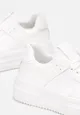 Białe Sneakersy Sznurowane na Grubej Podeszwie Vemnan