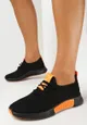 Czarno-Pomarańczowe Buty Sportowe Refika