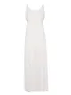Długa rozkloszowana sukienka maxi na ozdobnych ramiączkach, z łączonych materiałów