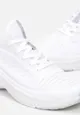 Białe Sznurowane Buty Sportowe przed Kostkę z Perforacją Jesis