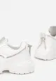 Białe Sneakersy z Dekoracyjnym Sznurkiem z Cyrkoniami Katalynne