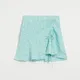 Asymetryczna spódnica mini w kwiaty błękitna - Wielobarwny
