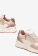 Różowe Sneakersy na Grubej Podeszwie Eirini