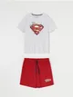 Wygodna piżama dwuczęściowa z motywem Supermana. - szary