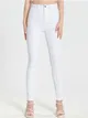 Spodnie jeansowe skinny z wysokim stanem, wykonane z bawełny z domieszką elastycznych włókien. - biały