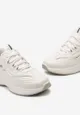 Białe Sneakersy z Ozdobnym Sznurowaniem i Przeszyciami Tiwaelia